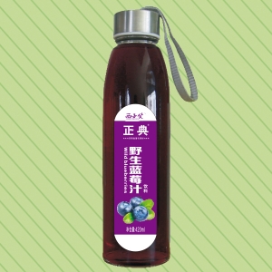 420ml正典野生蓝莓汁水杯瓶